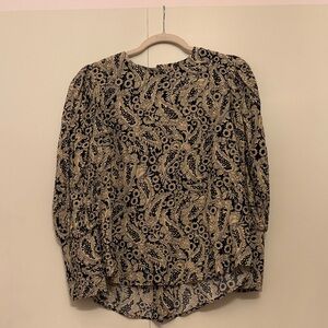 Shimmery Zara Paisley Print Women's Top